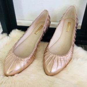 Rose Gold Metallic Louise Et Cie Ballet Flats EUC